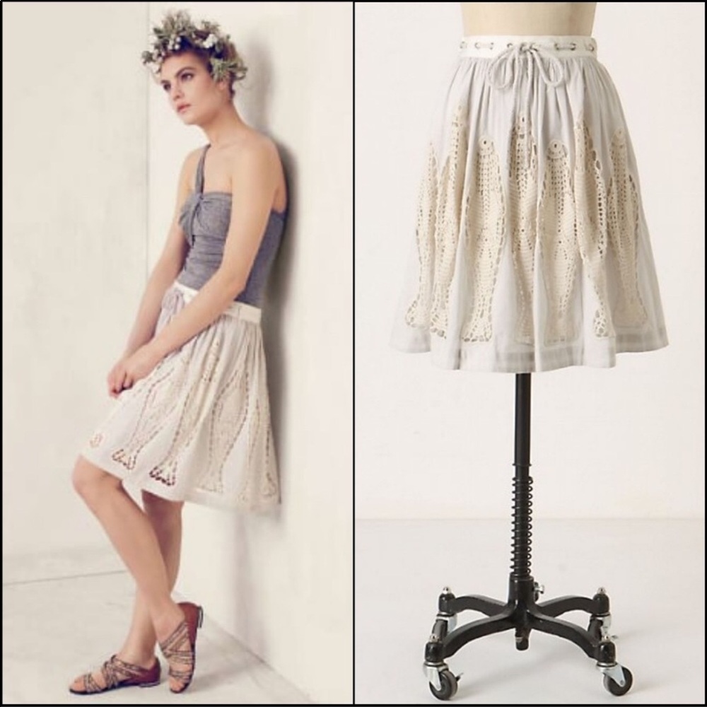Floreat | Anthropologie Cloudfish Crochet Skirt